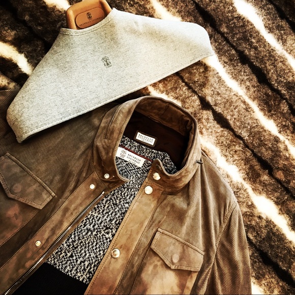 Brunello Cucinelli Other - Brunello Cucinelli Suede Safari Jacket